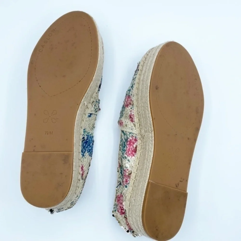 CASLON Collins Floral Sequin Espadrilles platform